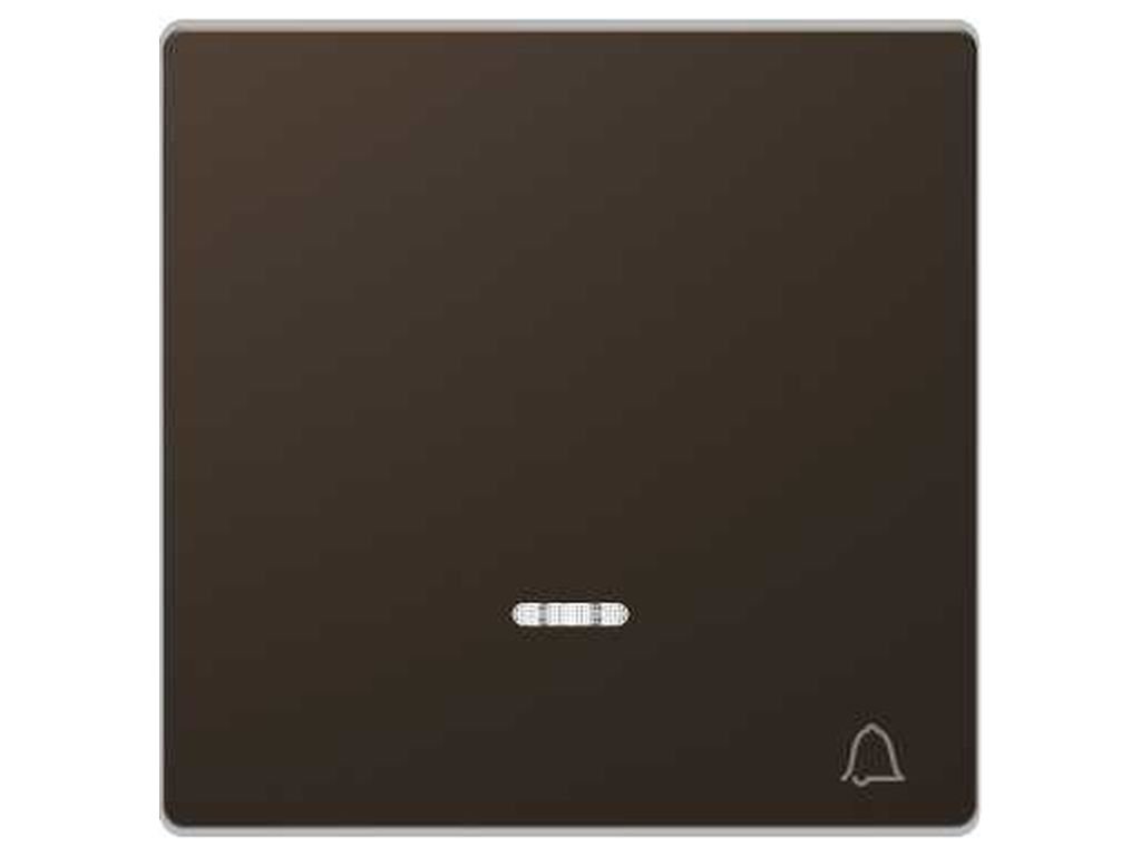 Schneider Electric MTN3325-6052 Simple Button with Symbol Bell and Visor for Mechanism, D-Life, Mocha