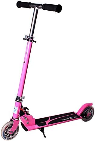 Anjojo Kids Kick Scooter Height Adjustable HandleBar Mini Push Scooter with 2 LED Lighted UP Wheels for Kids And Youths (pink, one size)
