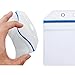 10 Pack Horizontal Extra Thick Clear ID Badge Holder Card Holder with Resealable Zip for Multiple Cards (Vinyl PVC) by Wisdompro - Blue Zip (4-3/8