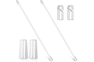 miduoidn 24-inch Blind Wand Stick Replacement Parts Blinds Pulling Rod with Hook Grip Curtain Opener Transparent Sticks for H