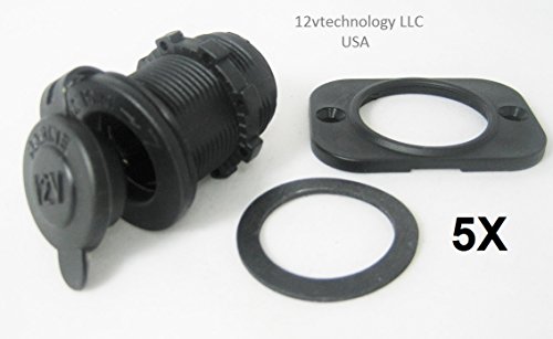 5X Waterproof Motorcycle Car Cigarette Lighter Socket Plug Power Outlet