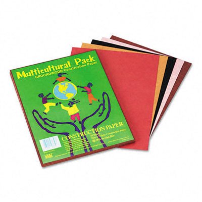 Multicultural Construction Paper, 9 x 12, 10 Skintone Hues, 50 Sheets [Set of 3]
