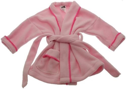 Footprint Direct Shawl Collar Childrens Personalised Bathrobe (4/6 Years, Pink)
