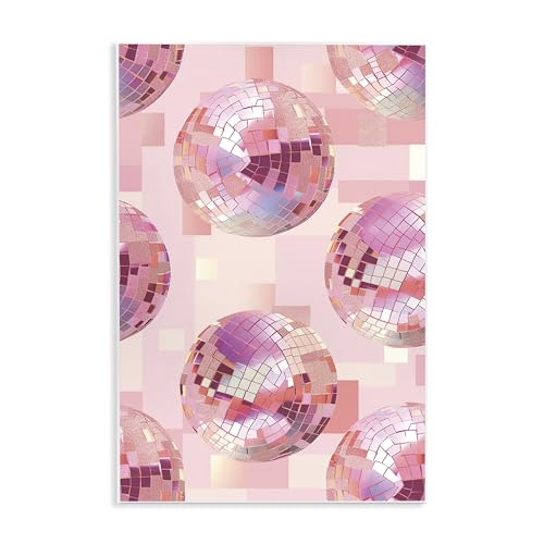 Stupell Industries Feminine Pink Disco Balls Wall Plaque Art, design by LSR Des…
