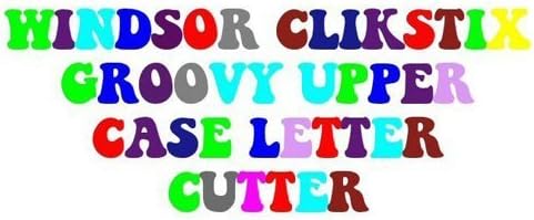 Windsor Groovy Uppercase Letters Clickstix Cutter by Windsor Cake Craft