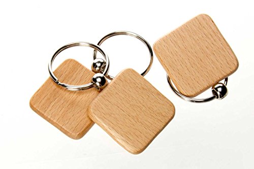 US Army Air Assault Logo Solid Custom Engraved Wooden Square Key Chain By NDZ Performance