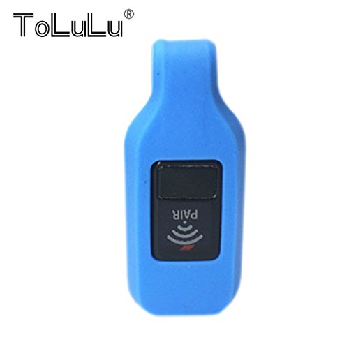 For Garmin Vivofit 1 2 3 Mini Silicon Steel Belt Clip Pocket Cover Case Holder For Garmin Vivofit 1 2 3 Replacement Rubber Metal Clip Cover Skin Case Accessory -Blue -For Garmin Vivofit 3