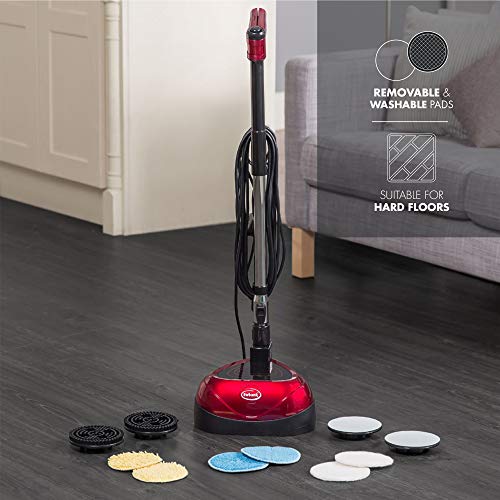 Ewbank EP170 AllInOne Floor Cleaner, Scrubber and Polisher, Red Finish, 23Foot Power Cord