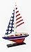 DECOMIL - Unique Handmade Wood Decoration American Flag Decorative Model Ship