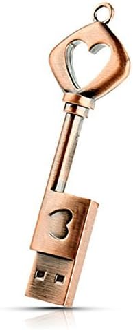 Cute Metal Heart Key USB Flash Drive Memory Stick Thumb 32GB