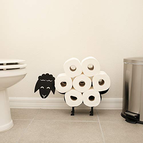Sheep Toilet Paper Holder V3 7 Roll Capacity Self Standing and Wall Mount Pricepulse