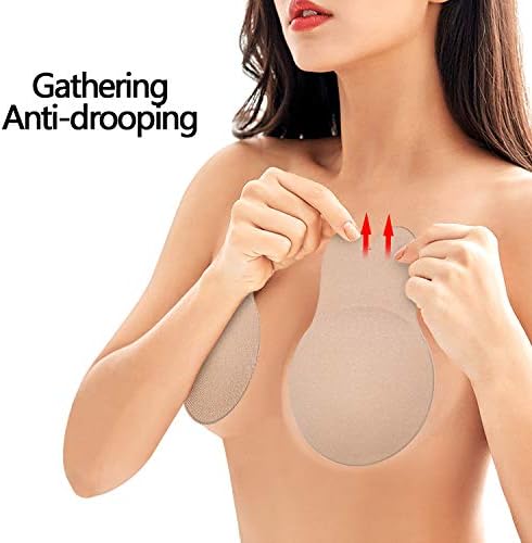 Breast Lift Invisible Adhensive Bra, Rabbit Ear Shape Reusable Strapless Pushup Bra Silicone Nipple Cover For Women Dressing