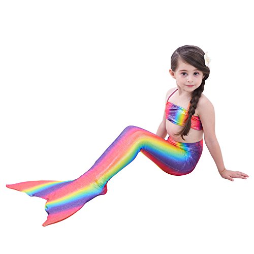 Kokowaii Fancy Girls Mermaid Tail Sets for Swimming Mermaid Swimsuit