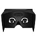 Skque Google Cardboard 2016 Version 2 kit,3D VR Google Carboard Kit 2 Virtual Reality for iPhone 6s/6 Plus/ 6/5s/5c/5 and Galaxy S4/S5/S6 Second-generation Compatible with Android and Apple, Black