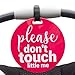 THREE LITTLE TOTS – Pink Please Don't Touch Baby Car Seat Sign or Stroller Tag - CPSIA Safety Tested