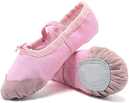 Amatt Girls Canvas Ballet Slipper/Ballet Shoe/Yoga Dance Shoe (Toddler/Little Kid/Big Kid/Women/Boy)