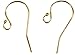14k Yellow Gold-Filled Ball End Ear Wire 12 Pieces