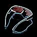 Light Up EL Wire Neon Shutter Glasses Flashing LED Rave Sunglasses for 80s, EDM, Parties Decorations(Blue+Pink)