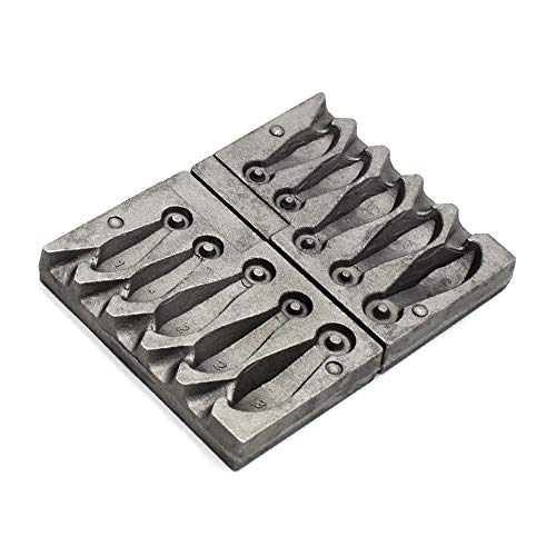 Adygil Bank Sinker Mold with 5 Cavities and 1,2.3Ounce,Without Handle