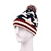 TrendsBlue Premium Unisex Warm Knit USA American Flag Style Beanie Hat, v1