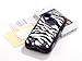 Pandamimi ULAK(™) Hard Hybrid Case Cover Black White Zebra Black Silicone TUFF case for Apple iPhone 4 4S + Front and Back Screen Protector
