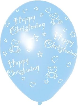 Blu Felice Battesimo Lattice Palloncino Confezione Da 6 Amazon It Giochi E Giocattoli