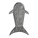 Todder Kids Shark Tail Blanket Fleece Children Mermaid Tail Style Winter Sleeping Bag for Boy Girl Birthday Gift Super Soft Grey Color 55.9 Inch