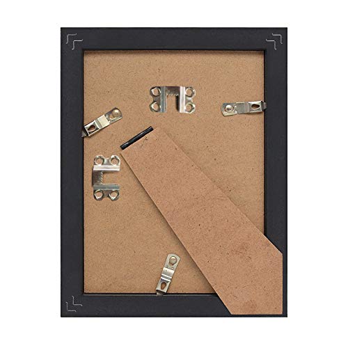 Giftgarden 8 Stück Bilderrahmen Set 10x15 cm mit Passepartout, Schwarze Fotorahmen ohne Passepartout für 13x18 cm Fotos oder Bilder, Wand- oder Tischaufsteller für Wohnzimmer Schlafzimmer Büros – Bild 6