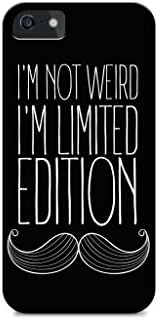 iPhone 5/iPhone 5S - Hard Plastic Case - Cover ALL Sides - I'M Not Weird, I'M Limited Edition - Mustache - Mustache Art - Quotes - Fun Quotes - Teenager Quotes