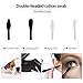 Meilamei 300 Count Cotton Swabs Buds Double Tipped 100% Cotton White and Black Natural Paper Sticks Multipurpose Cleaning Sterile Sticks Makeup Qtips