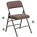 Flash Furniture HERCULES Series Curved Triple Braced & Double Hinged Beige Fabric Metal Folding Chair
