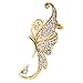 WIIPU women 1PCS Gold White Crystal Butterfly Ear Cuffs Left Clip On Cartilage Ear Cuff Earring(E01)