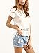 Romwe Women's Hollow Fringe Hem Solid Top Blouse White S