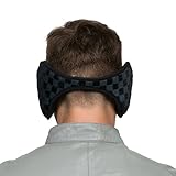 Cabf Winter ear muffs,Cold Weather Ear Warmers, Winter Accessory Outdoor Ear Muffs,Plaid Ear muffs,Unisex and thickened style. (Black)