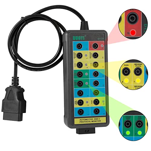AUTOOL OBD2 Breakout Box OBDII Protocol Detector For Monitoring Signals