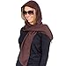 Evelots Fleece Hooded Scarf - Warm & Comfortable - One Size Fits Most