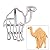 Camel cookie cutter, 1 pc, Ideal for Animal theme party