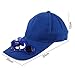Blue Solar Energy Belt Recharge Storage Belt Switch Fan Cap Sun hat Peaked Cap Adjustable Size