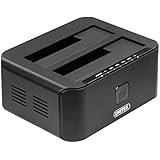UNITEK USB 3.0 to SATA I/II/III Dual Bay External Hard Drive Docking Station for 2.5/3.5-inch HDD SSD, Hard Drive Duplicator/Offline Clone Function, Support UASP &amp; 10TB - Black