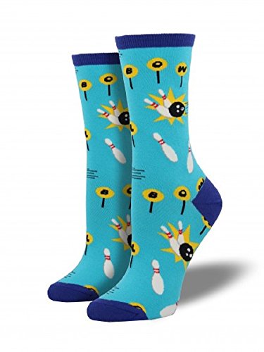 Socksmith Womens Novelty Crew Socks "Spare Time" - Bright Blue