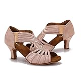 Ballroom Dance Shoes Women Latin Salsa Practice Dancer Shoes 2.5'' Heels YT02