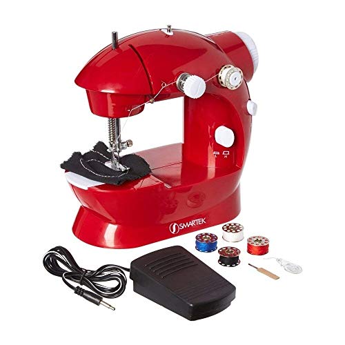 SmartCare SC-08 Mini cordless Sewing Machine with Pedal Red Light and Compact