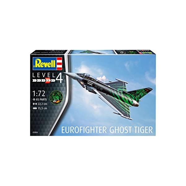 Revell 03884 3884 Eurofighter Ghost Tiger originalgetreuer Modellbausatz für Fortgeschrittene, Mehrfarbig, 22,2 cm – Bild 3