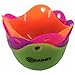 Egg Poacher Premium Silicone Cups by DADBY - BPA Free, FDA Approved - Colorful Set of 4 - Best for Microwave or Stovetop Egg Cooking - Dishwasher Safe - Poach Pods Kitchen Cookware