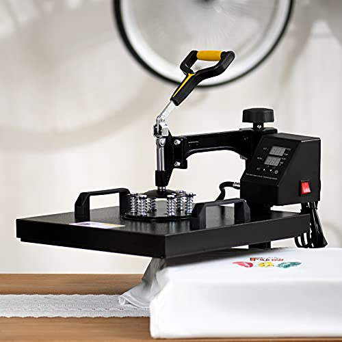 COZ Heat Press Machine, 8 in1 Swing Away Flat Plate Cap Mug Press Set