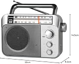Retekess TR604 Portable Radio FM AM Battery Radio Silver view 10