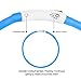 ITERY Dog Collar, Led USB Rechargeable Pet Safety Collar Waterproof Light up Adjustable Flashing Collar (Blue)