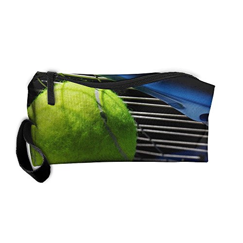 Tennis Ball Bat Oxford Cloth Portable Girl Women Travel Storage Bags Funny Calico Receiving Bag Wallets Purse Zipper Stationery Kits Makeup Bags Multi-function Bag