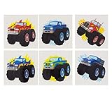 Monster Truck Tattoos - 144 Pack Of Temporary Tattoos of Monster Trucks - Great For Boys Birthday Party Favors, Classrooms, Favor & Goodie Bags, Other Party Supplies - Safe, Non-Toxic, Easy To Remove