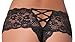 LoveFifi Women's Hip -Hugging Split Personality Crotchless Panty - Small/Medium - Black